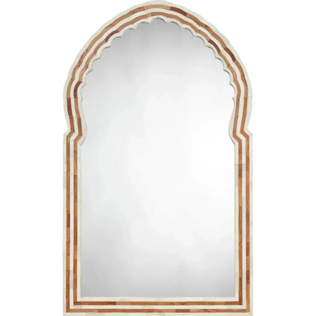 Bardot Large Bone & Wood Mirror by Jamie Young - LOOMLAN - Jamie Young - Wall Mirrors