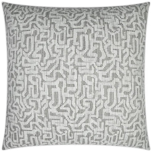 Barkley Abstract White Taupe Large Throw Pillow Insert - LOOMLAN - D.V. Kap - Throw Pillows