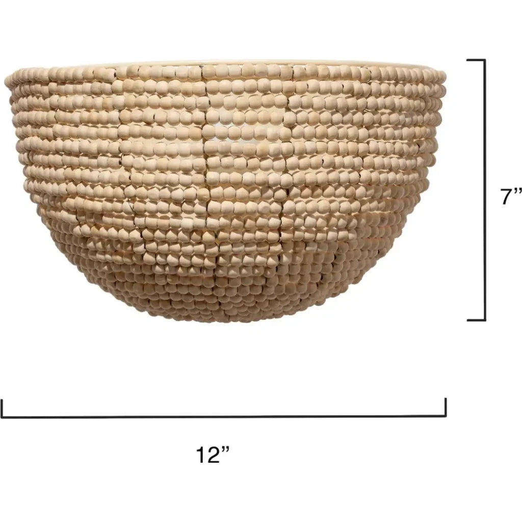 Barnacle Beaded Demi Lune Sconce - LOOMLAN - Jamie Young - Wall Sconces