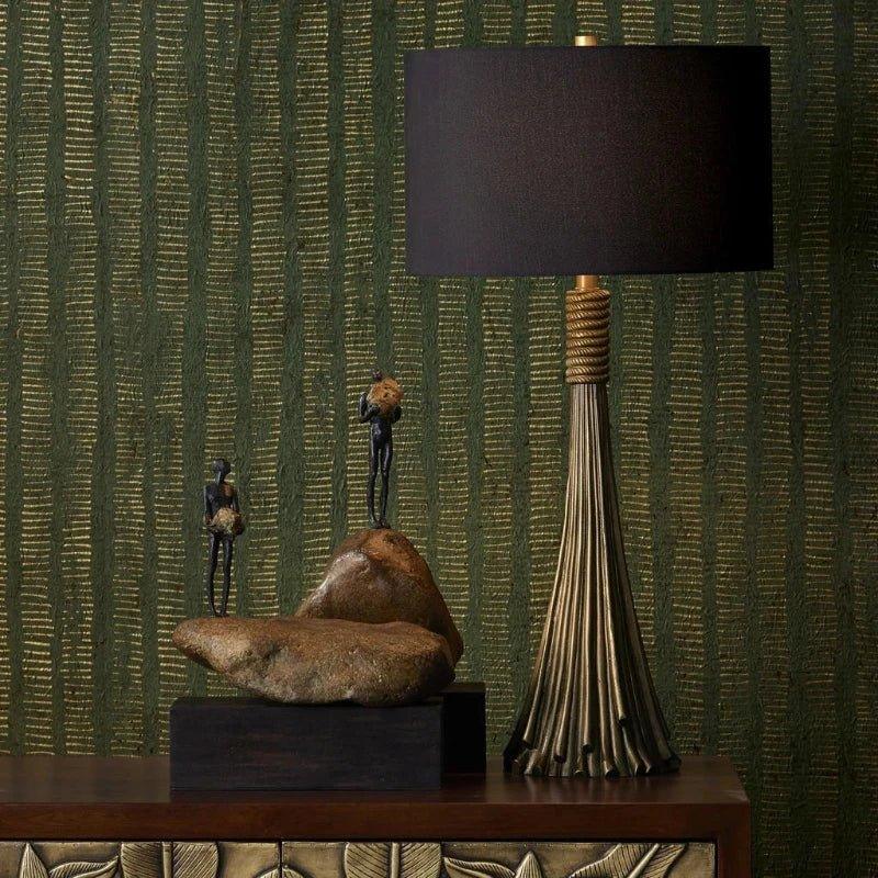 Baroque Antique Brass Luxurious Table Lamp - LOOMLAN - Currey & Co - Table Lamps