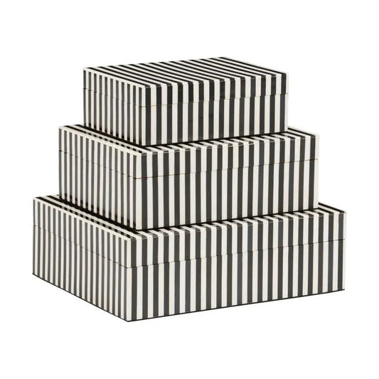 Baxter Wooden Black Box (Set of 3) - LOOMLAN - Wildwood - Boxes & Bowls