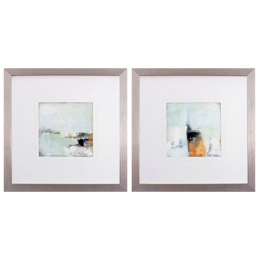 Bay View Morning Turquoise Canvas Art 2PC