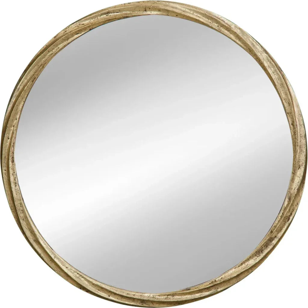 Beekmann Hill Aluminum Gold Wall Mirror - LOOMLAN - Bassett Mirror - Wall Mirrors