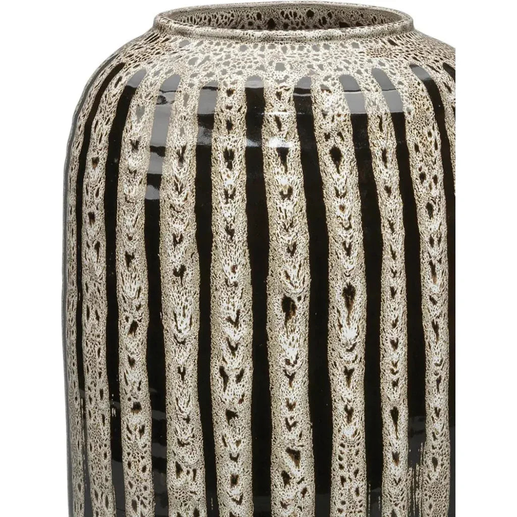 Beige Ceramic Barnaby Vase - LOOMLAN - Jamie Young - Vases & Jars