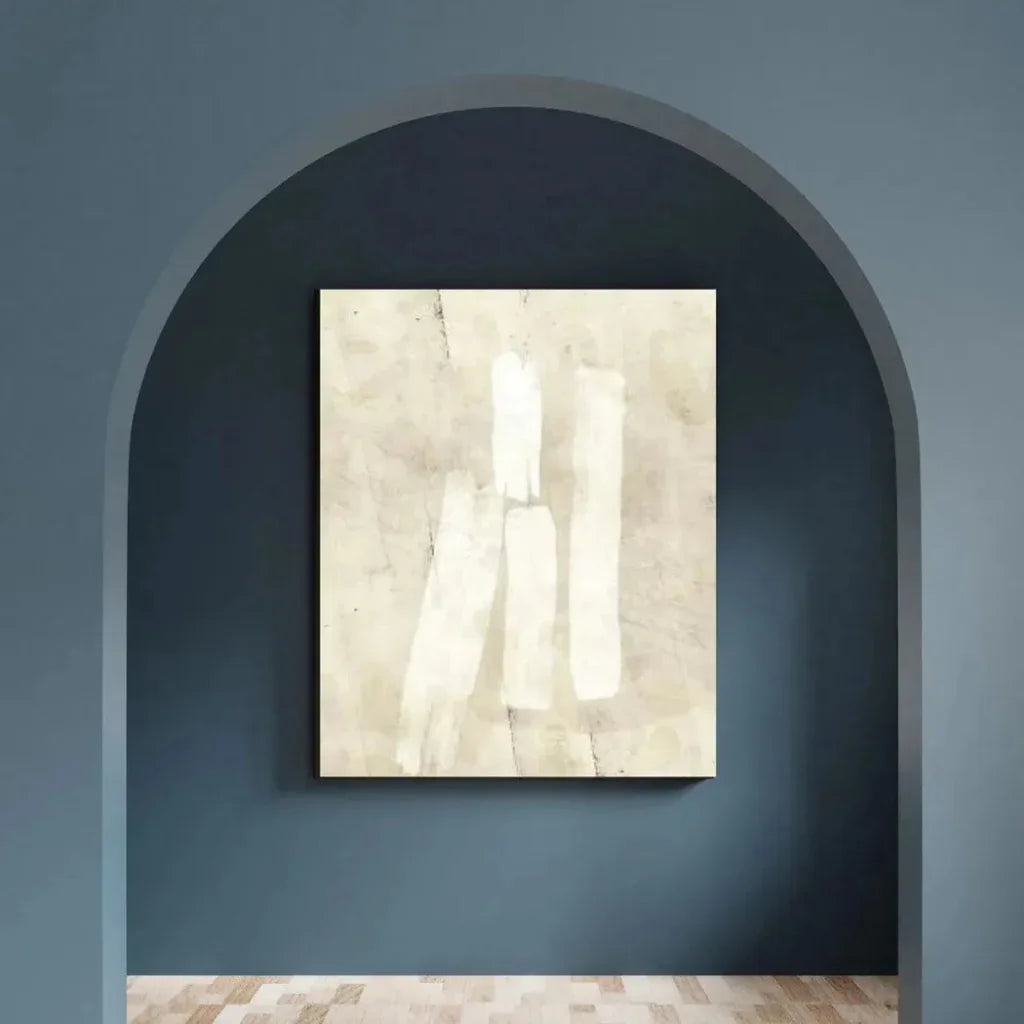 Beige Strokes Indoor Outdoor Wall Art - LOOMLAN - LOOMLAN - Canvas Art