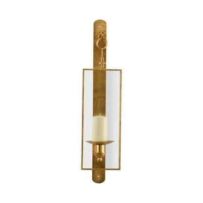 Belk Tempered Glass Panel Candle Wall Sconce - LOOMLAN - Chelsea House - Wall Sconces
