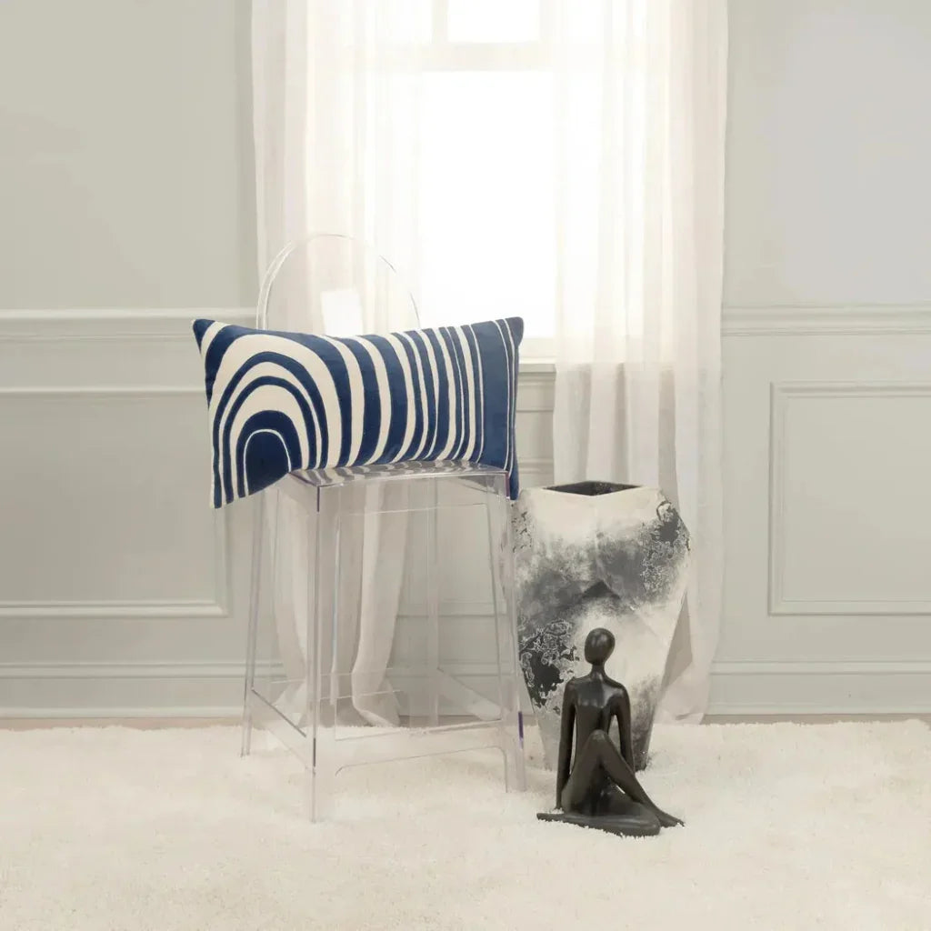 Bella Abstract lInes Large Lumbar Pillow Insert - LOOMLAN - LOOMLAN - Throw Pillows