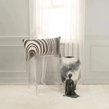 Bella Abstract lInes Large Lumbar Pillow Insert - LOOMLAN - LOOMLAN - Throw Pillows