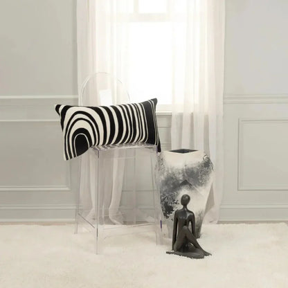 Bella Abstract lInes Large Lumbar Pillow Insert - LOOMLAN - LOOMLAN - Throw Pillows