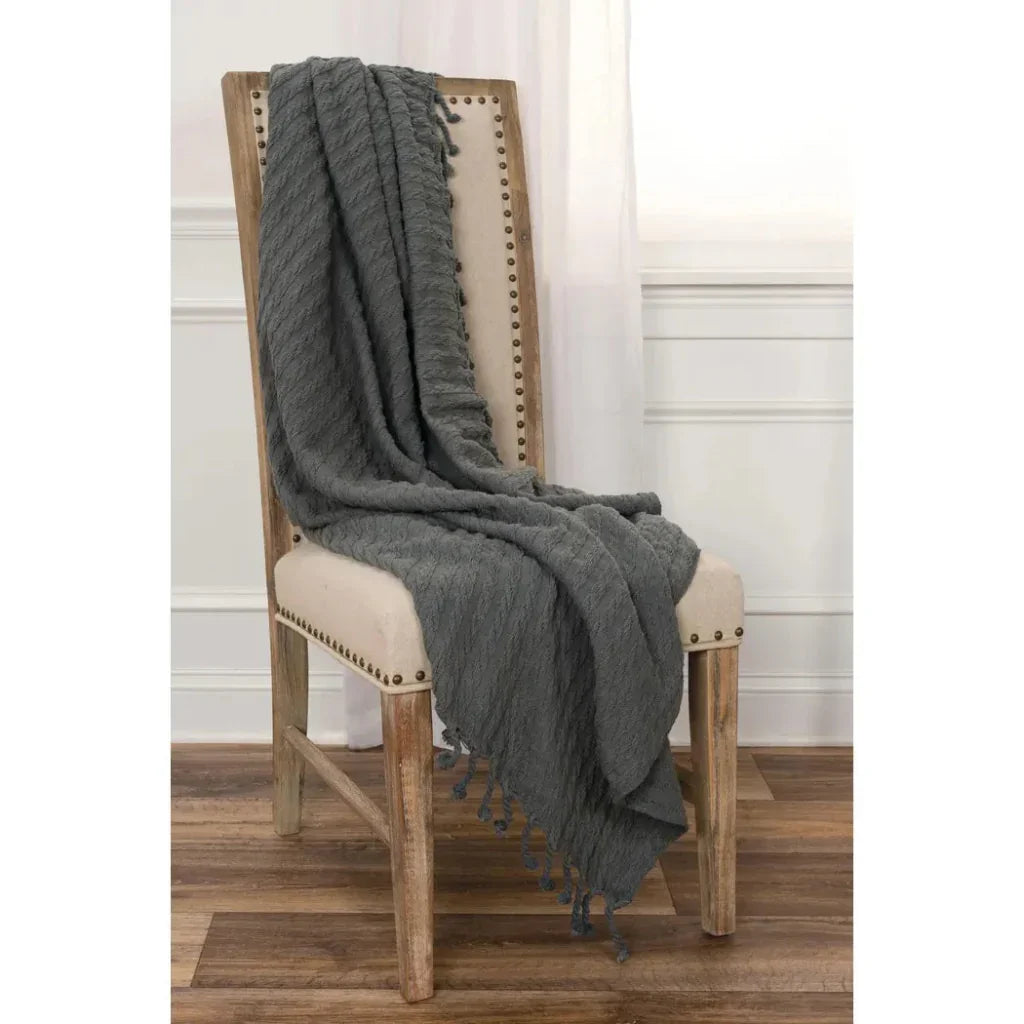 Bella Cotton Knit Throw Blanket - LOOMLAN - LOOMLAN - Throw Blankets