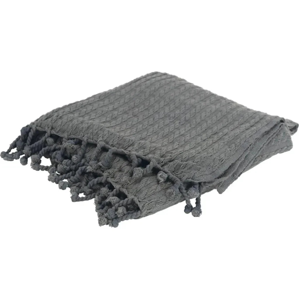 Bella Cotton Knit Throw Blanket - LOOMLAN - LOOMLAN - Throw Blankets
