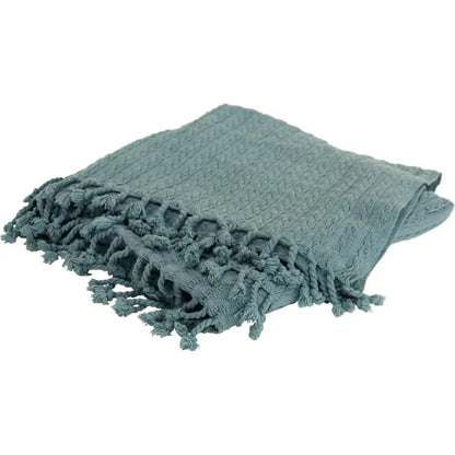 Bella Cotton Knit Throw Blanket - LOOMLAN - LOOMLAN - Throw Blankets
