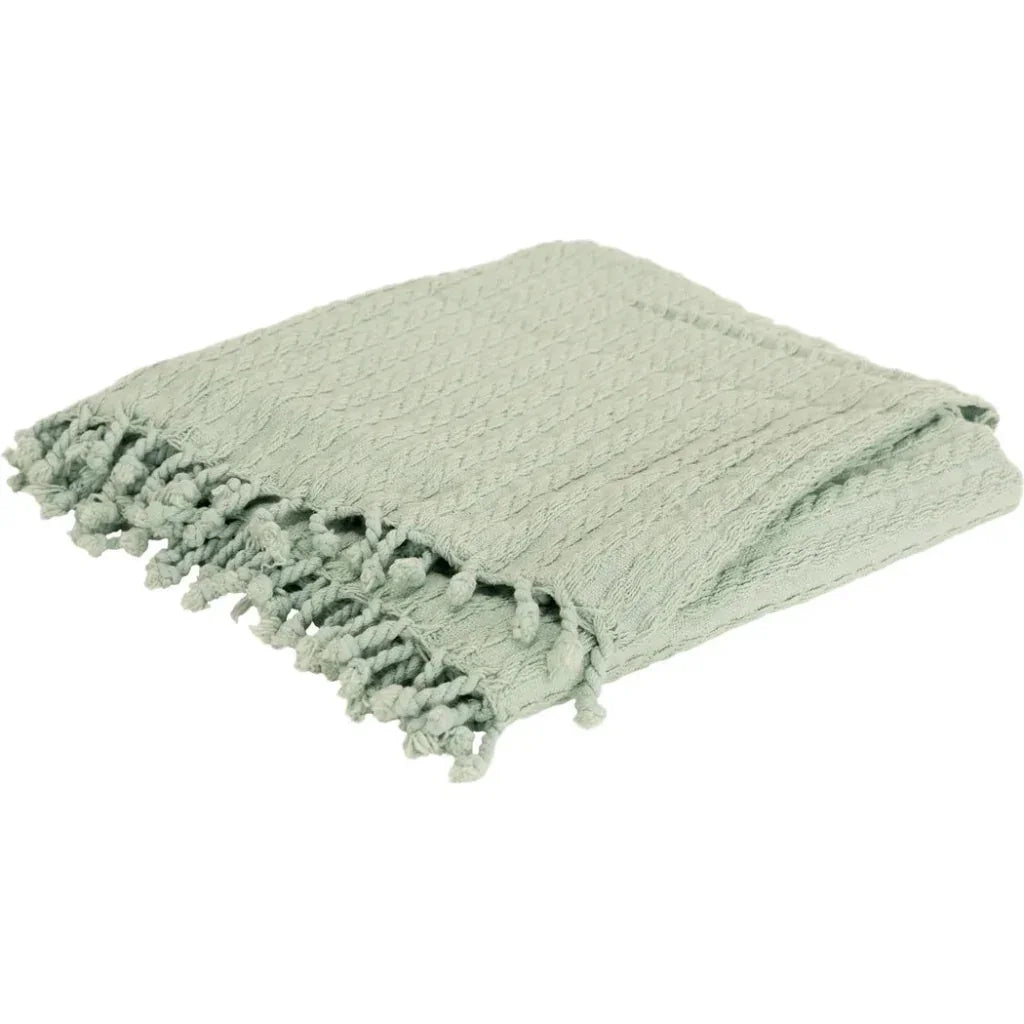Bella Cotton Knit Throw Blanket - LOOMLAN - LOOMLAN - Throw Blankets