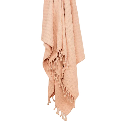 LOOMLAN Bella Cotton Knit Throw Blanket