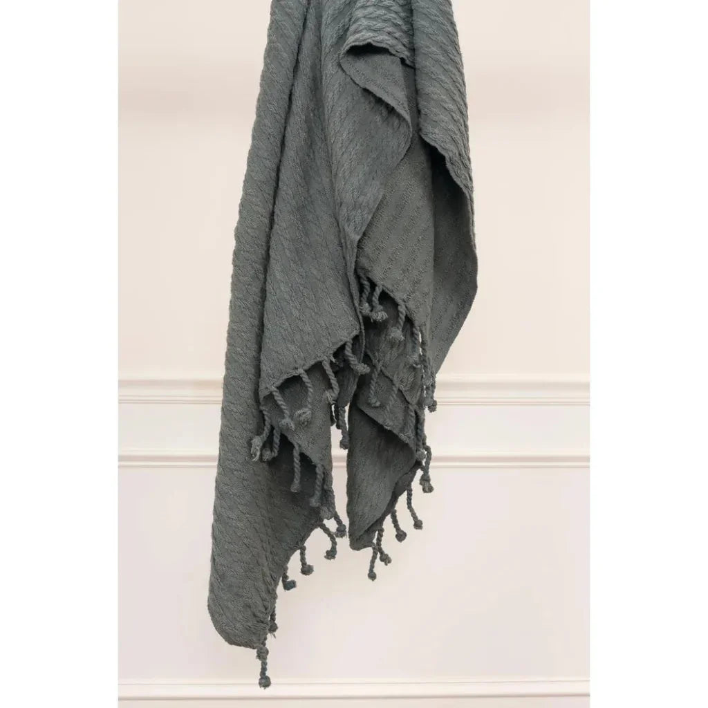 Bella Cotton Knit Throw Blanket - LOOMLAN - LOOMLAN - Throw Blankets