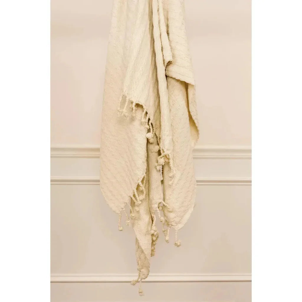 Bella Cotton Knit Throw Blanket - LOOMLAN - LOOMLAN - Throw Blankets