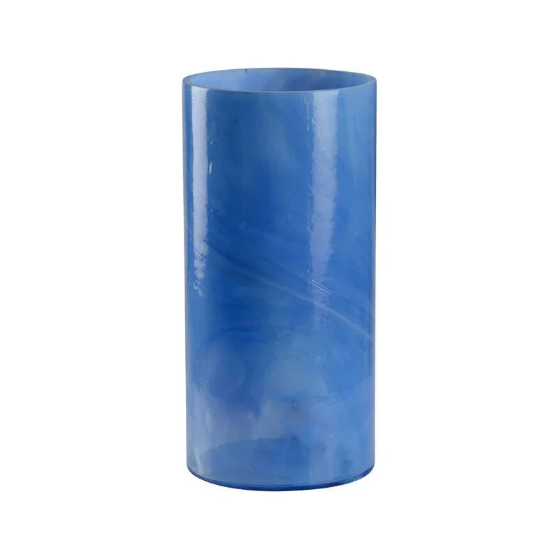 Bella Swirled Blue Glass Vase - LOOMLAN - Wildwood - Vases & Jars