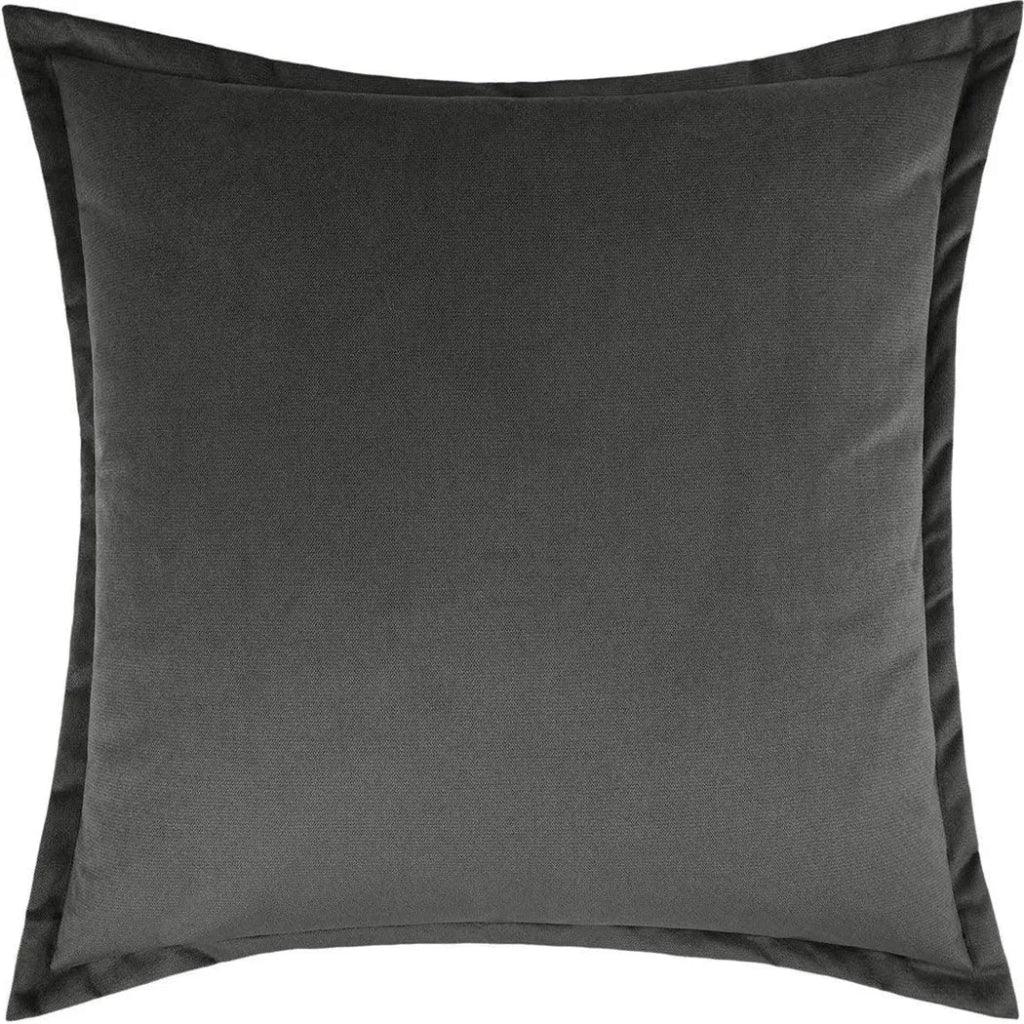 Belvedere Flange Charcoal Grey Throw Pillow Insert - LOOMLAN - D.V. Kap - Throw Pillows