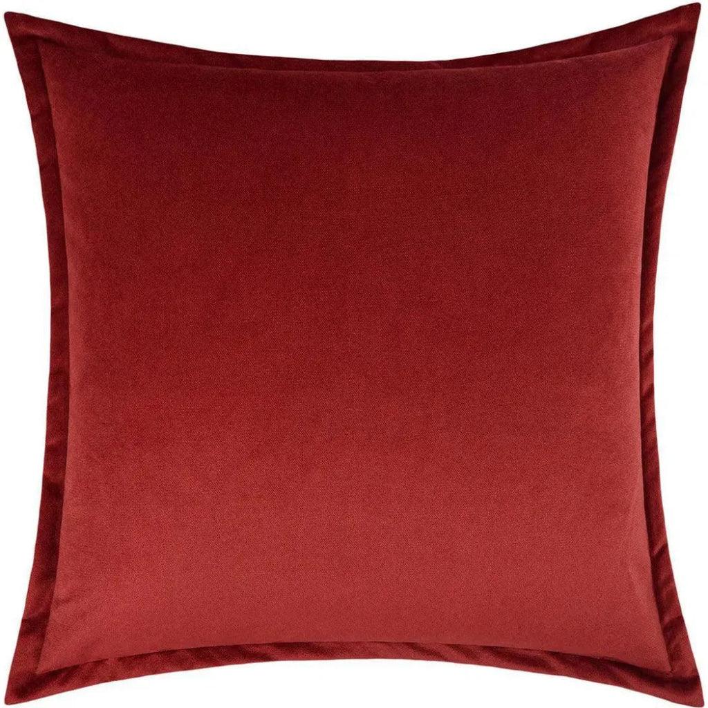 Belvedere Flange Sangria Red Throw Pillow Insert - LOOMLAN - D.V. Kap - Throw Pillows