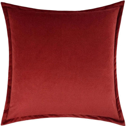 Belvedere Flange Sangria Red Throw Pillow Insert - LOOMLAN - D.V. Kap - Throw Pillows