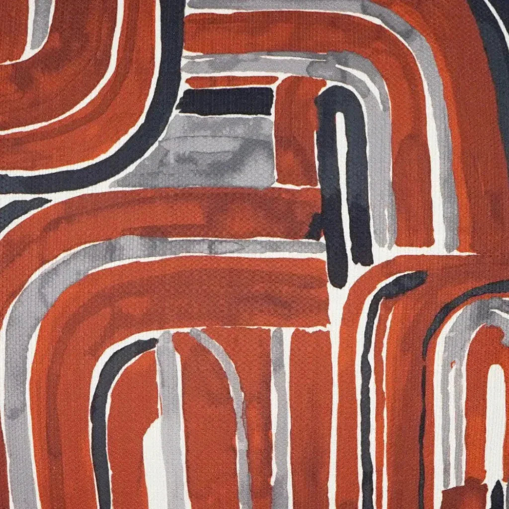 Bender Cinnabar Abstract Red Large Throw Pillow Insert - LOOMLAN - D.V. Kap - Throw Pillows