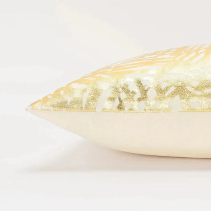 Beta Metallic Gold Lumbar Pillow With Insert - LOOMLAN - LOOMLAN - Throw Pillows