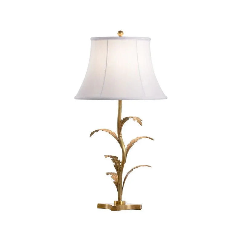 Wildwood Beverly Glen Brass Finished Leaf Design Table Lamp