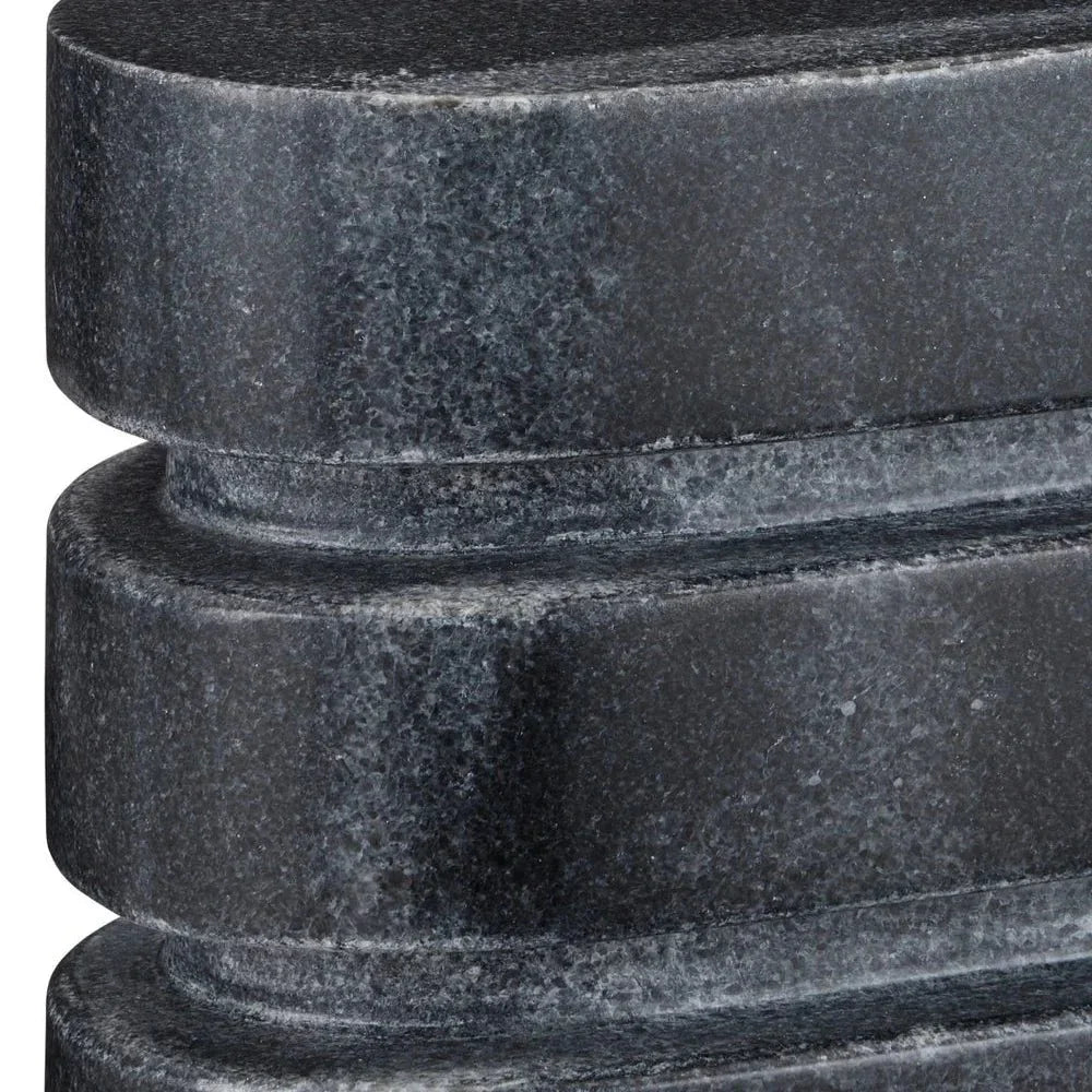 Bheslana Black Marble Object (Set Of 2) - LOOMLAN - Currey & Co - Statues & Sculptures