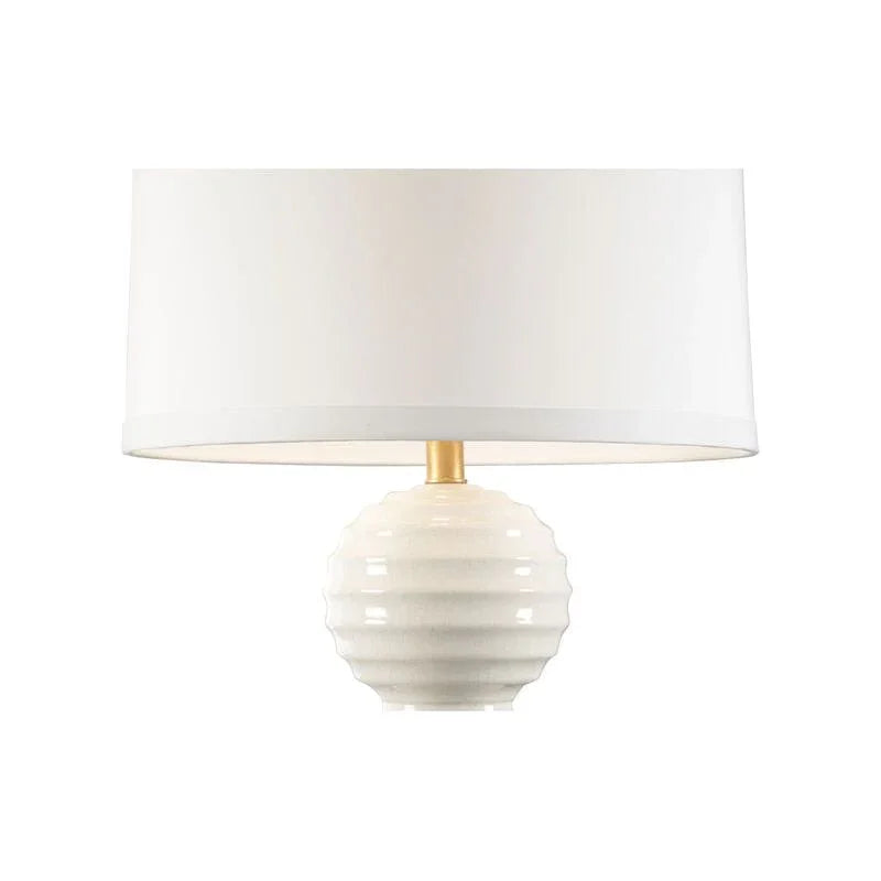Bianco Italian - Made Ceramic Ball Body Table Lamp - LOOMLAN - Chelsea House - Table Lamps