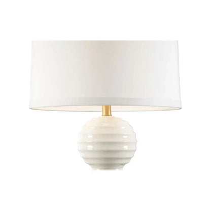Bianco Italian - Made Ceramic Ball Body Table Lamp - LOOMLAN - Chelsea House - Table Lamps