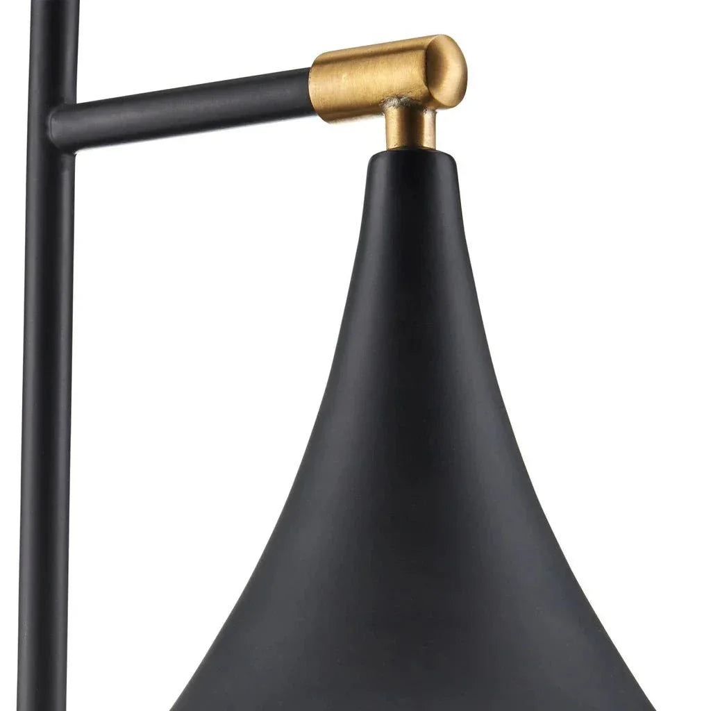 Bibliophile Black Marble Table Lamp - LOOMLAN - Currey & Co - Table Lamps