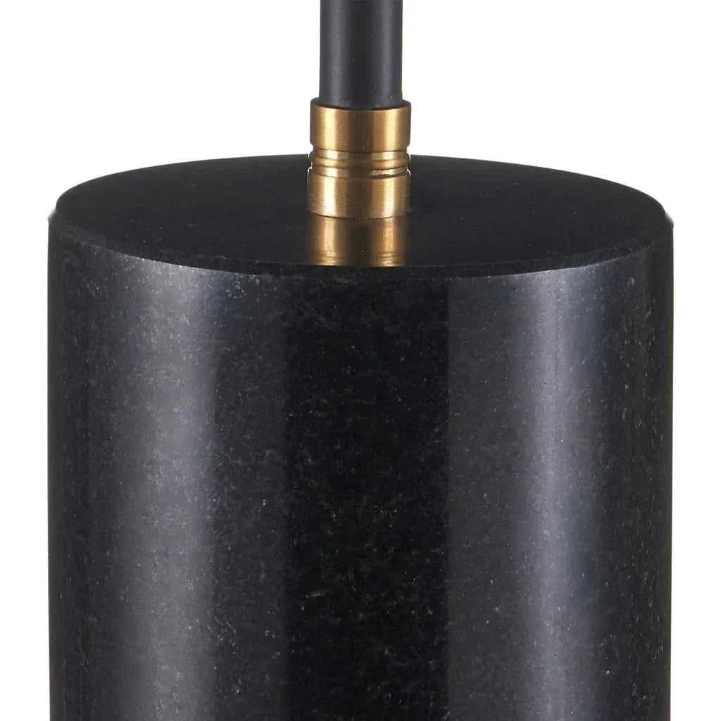 Bibliophile Black Marble Table Lamp - LOOMLAN - Currey & Co - Table Lamps