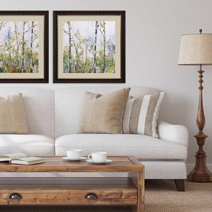 Birch Forest Green Canvas Art