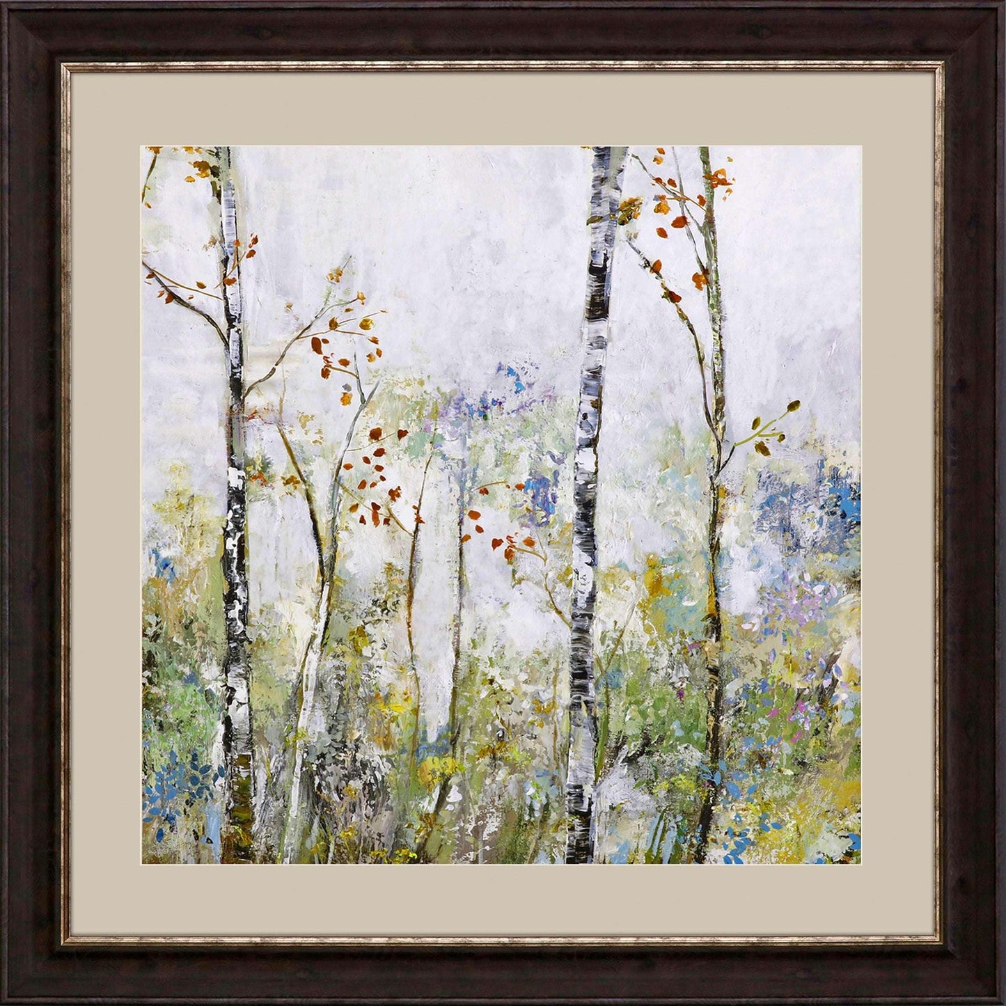 Birch Forest Green Canvas Art