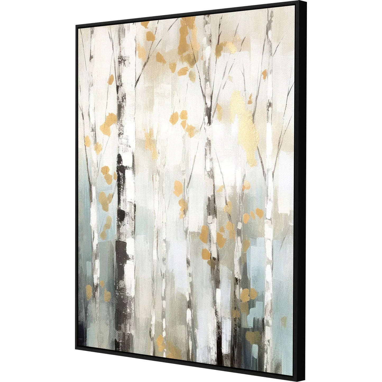 Birch Silhouette Beige Canvas Art