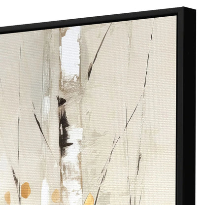 Birch Silhouette Beige Canvas Art