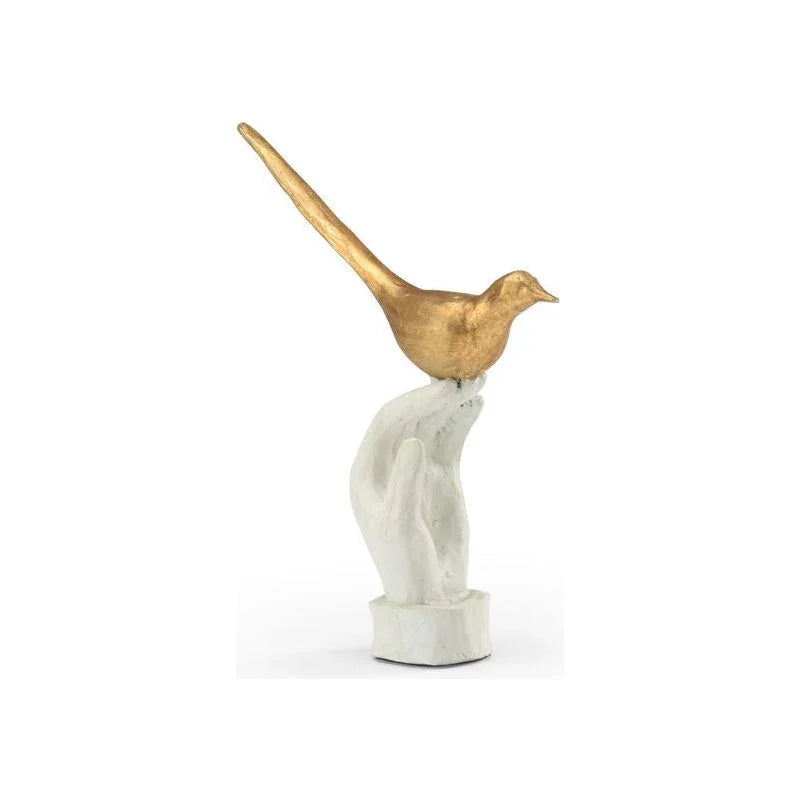 Bird In The Hand Gold Accent Piece Sculpture - LOOMLAN - Wildwood - Statues & Sculptures