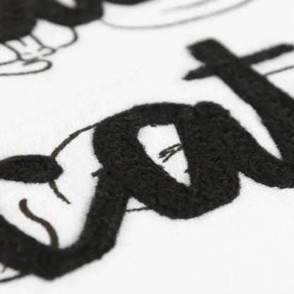 Black Fun Words Decorative Couch Pillows Down Insert - LOOMLAN - LOOMLAN - Throw Pillows