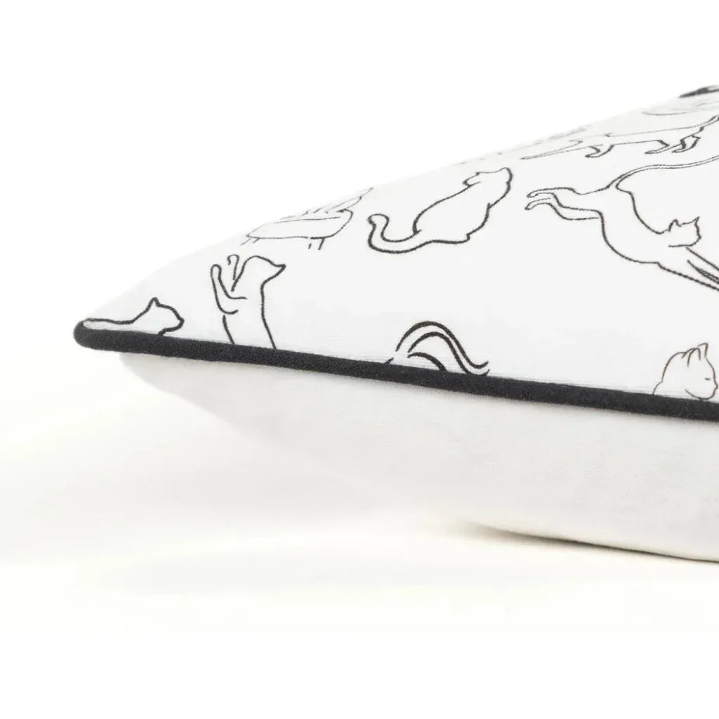 Black Fun Words Decorative Couch Pillows Down Insert - LOOMLAN - LOOMLAN - Throw Pillows