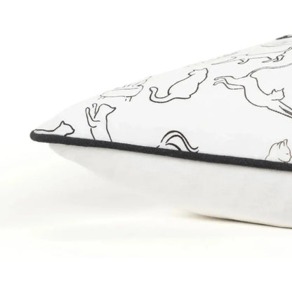 Black Fun Words Decorative Couch Pillows Down Insert - LOOMLAN - LOOMLAN - Throw Pillows