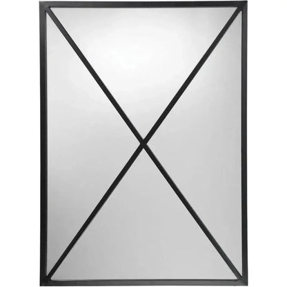 Black Iron Xander Grid Wall Mirror - LOOMLAN - Jamie Young - Wall Mirrors