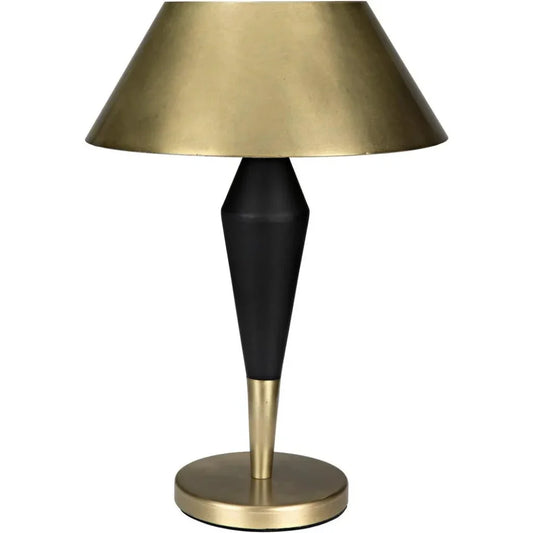 Blau Steel Table Lamp With Brass Finish - LOOMLAN - Noir - Table Lamps
