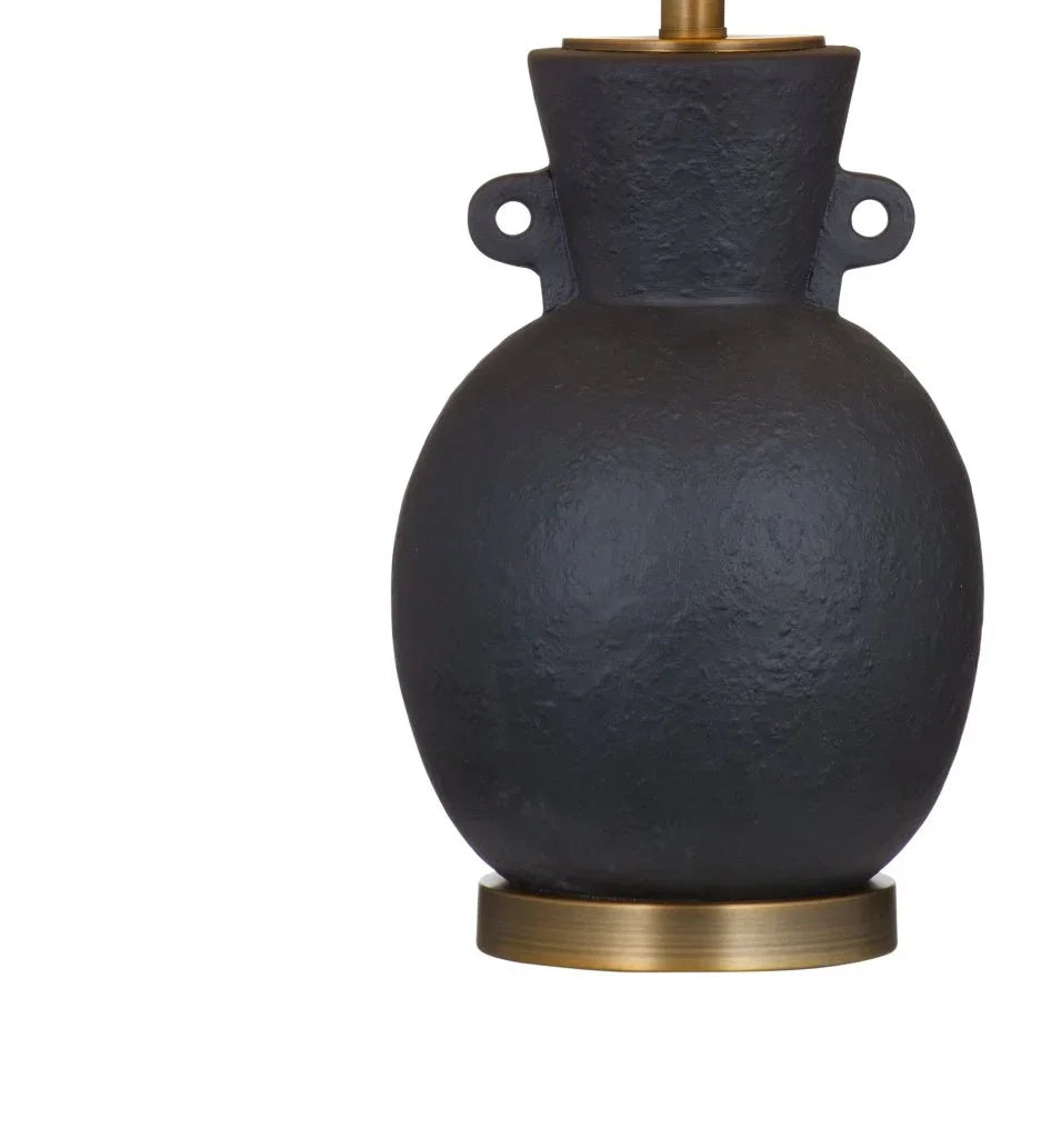 Bleene Black Ceramic Table Lamp - LOOMLAN - Bassett Mirror - Table Lamps