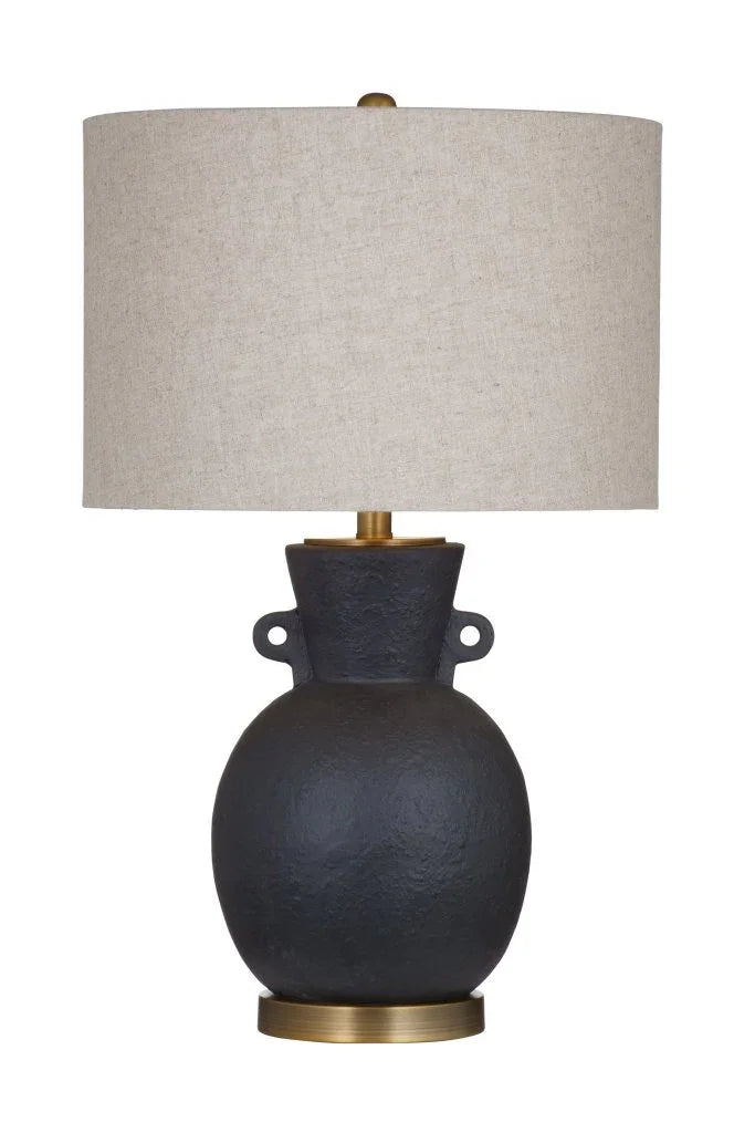 Bleene Black Ceramic Table Lamp - LOOMLAN - Bassett Mirror - Table Lamps