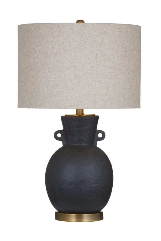 Bleene Black Ceramic Table Lamp - LOOMLAN - Bassett Mirror - Table Lamps