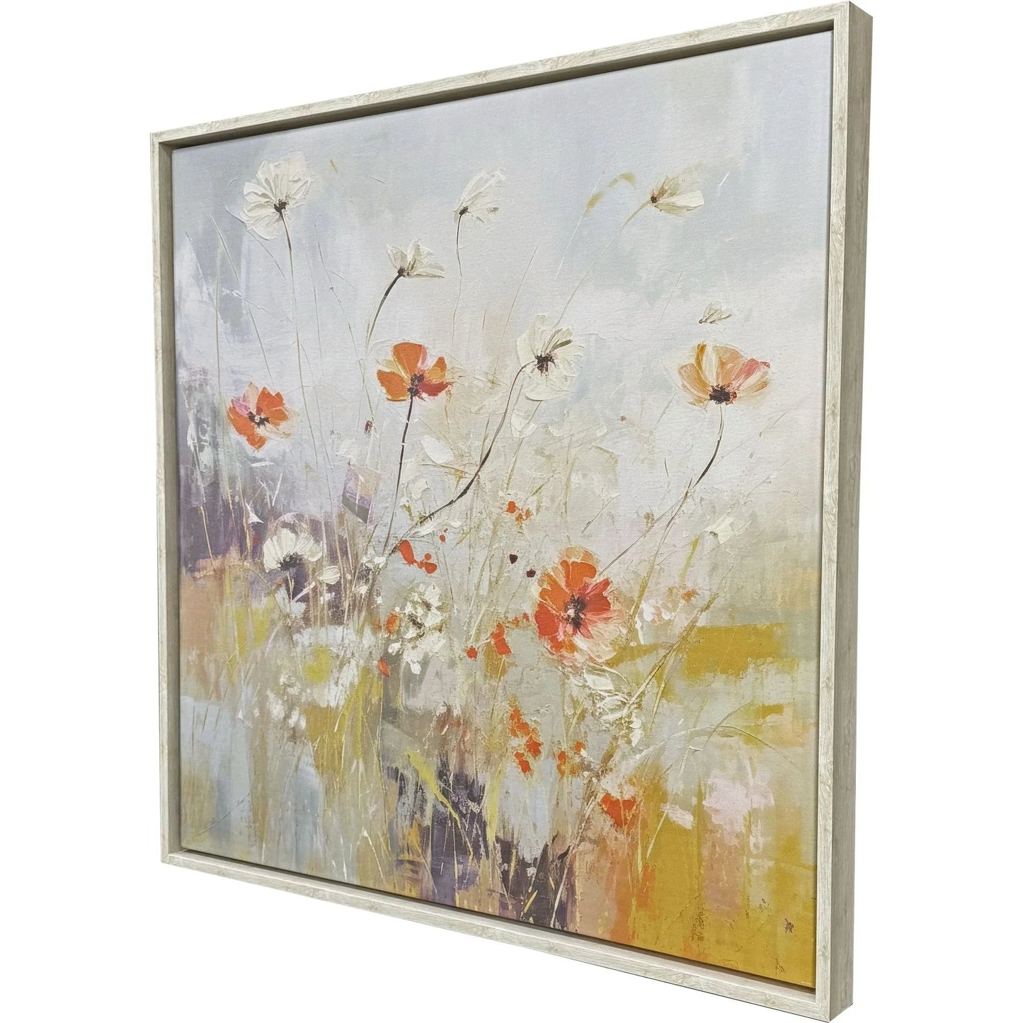 Blooms in the Meadow Blue Canvas Art
