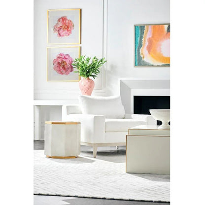 Blossomed Peony Golden Framed Artwork-Framed Wall Art-Chelsea House-LOOMLAN