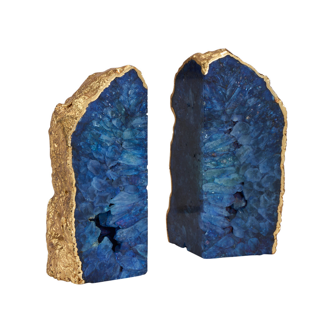 Blue Agate Marble Bookend (Pr)