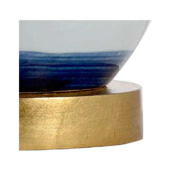 Blue And White Swirl Gold - Tone Finial Table Lamp - LOOMLAN - Chelsea House - Table Lamps