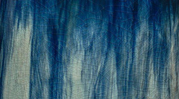 Blue Ceramic Brushstroke Table Lamp - LOOMLAN - Jamie Young - Table Lamps